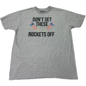 State Fitness Mens XXL Don't Set These Rockets Off Muscle Shirt Funny Humor Tee